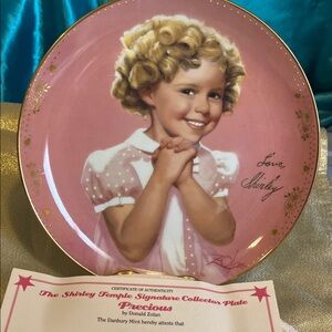 Shirley Temple Signature Collector Plate